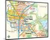 Las Vegas Nevada Area Map-null-Mounted Art Print