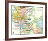 Las Vegas Nevada Area Map-null-Framed Art Print