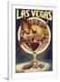 Las Vegas, Nevada - Casino Pinup Girl-Lantern Press-Framed Art Print