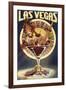 Las Vegas, Nevada - Casino Pinup Girl-Lantern Press-Framed Art Print