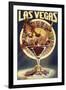 Las Vegas, Nevada - Casino Pinup Girl-Lantern Press-Framed Art Print