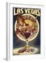 Las Vegas, Nevada - Casino Pinup Girl-Lantern Press-Framed Art Print