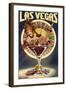 Las Vegas, Nevada - Casino Pinup Girl-Lantern Press-Framed Art Print