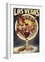 Las Vegas, Nevada - Casino Pinup Girl-Lantern Press-Framed Art Print