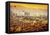 Las Vegas Nevada Cityscape-duallogic-Framed Stretched Canvas