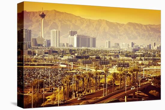 Las Vegas Nevada Cityscape-duallogic-Stretched Canvas