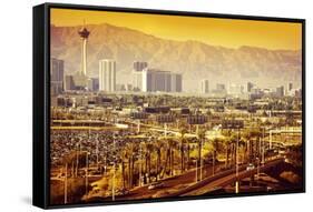 Las Vegas Nevada Cityscape-duallogic-Framed Stretched Canvas