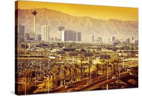 Las Vegas Nevada Cityscape-duallogic-Stretched Canvas