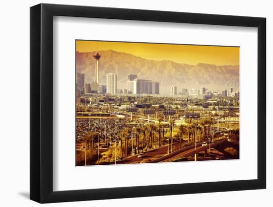 Las Vegas Nevada Cityscape-duallogic-Framed Photographic Print