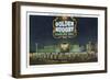 Las Vegas, Nevada, Exterior View of the Golden Nugget Casino-Lantern Press-Framed Art Print