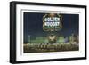 Las Vegas, Nevada, Exterior View of the Golden Nugget Casino-Lantern Press-Framed Art Print