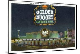 Las Vegas, Nevada, Exterior View of the Golden Nugget Casino-Lantern Press-Mounted Art Print