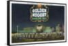 Las Vegas, Nevada, Exterior View of the Golden Nugget Casino-Lantern Press-Framed Stretched Canvas