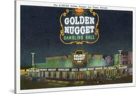 Las Vegas, Nevada, Exterior View of the Golden Nugget Casino-Lantern Press-Stretched Canvas