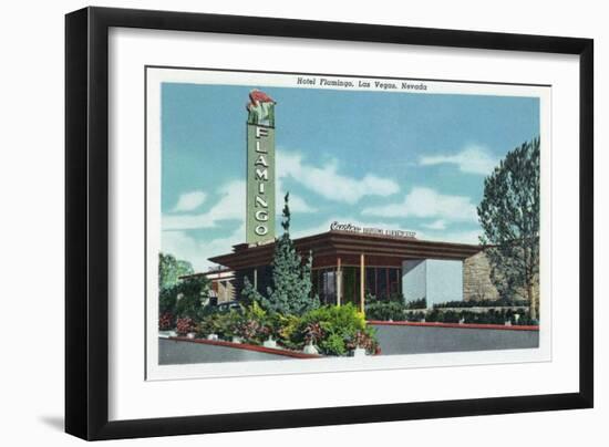 Las Vegas, Nevada, Exterior View of the Hotel Flamingo-Lantern Press-Framed Art Print