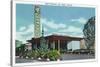 Las Vegas, Nevada, Exterior View of the Hotel Flamingo-Lantern Press-Stretched Canvas