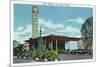 Las Vegas, Nevada, Exterior View of the Hotel Flamingo-Lantern Press-Mounted Art Print