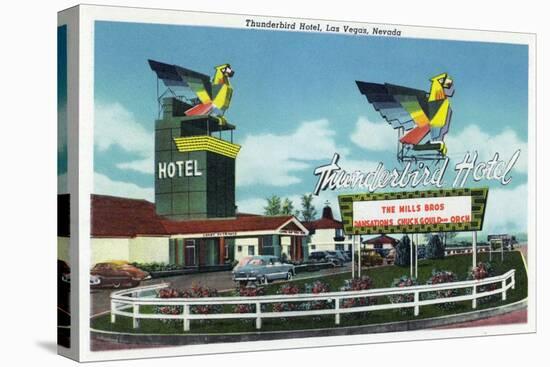 Las Vegas, Nevada, Exterior View of the Thunderbird Hotel-Lantern Press-Stretched Canvas