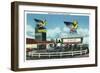 Las Vegas, Nevada, Exterior View of the Thunderbird Hotel-Lantern Press-Framed Art Print