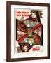 Las Vegas, Nevada - Fly TWA (Trans World Airlines) - Queen Playing Card-David Klein-Framed Giclee Print