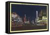 Las Vegas, Nevada - Fremont Street Scene at Night-Lantern Press-Framed Stretched Canvas