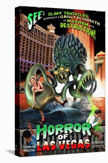 Las Vegas, Nevada - Horror of Las Vegas-Lantern Press-Stretched Canvas