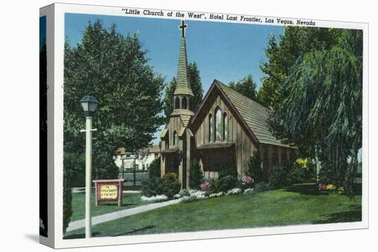 Las Vegas, Nevada, Little Church of the West View, Hotel Last Frontier-Lantern Press-Stretched Canvas