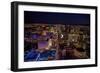 Las Vegas Nevada Night Aerial View-Carol Highsmith-Framed Art Print