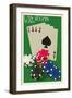 Las Vegas, Nevada - Poker Cards and Chips-Lantern Press-Framed Art Print