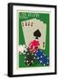 Las Vegas, Nevada - Poker Cards and Chips-Lantern Press-Framed Art Print