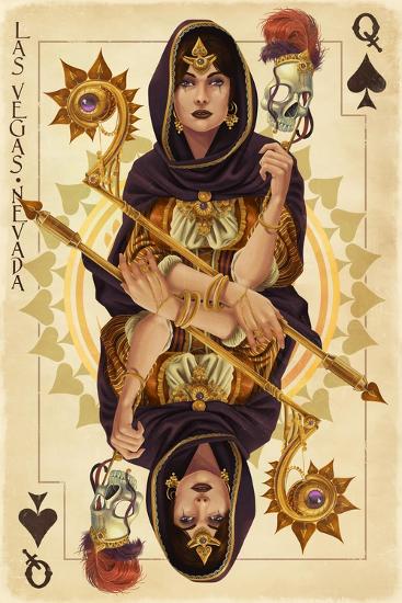'Las Vegas, Nevada - Queen of Spades' Posters - Lantern Press ...