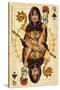 Las Vegas, Nevada - Queen of Spades-Lantern Press-Stretched Canvas