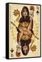 Las Vegas, Nevada - Queen of Spades-Lantern Press-Framed Stretched Canvas