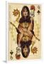 Las Vegas, Nevada - Queen of Spades-Lantern Press-Framed Art Print