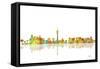 Las Vegas Nevada Skyline 1-Marlene Watson-Framed Stretched Canvas