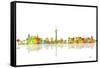 Las Vegas Nevada Skyline 1-Marlene Watson-Framed Stretched Canvas