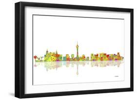 Las Vegas Nevada Skyline 1-Marlene Watson-Framed Giclee Print