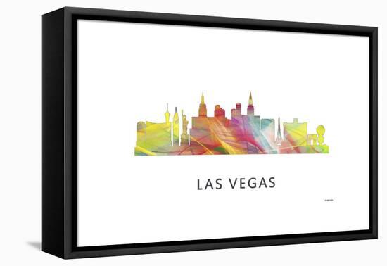 Las Vegas Nevada Skyline 2-Marlene Watson-Framed Stretched Canvas