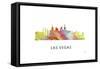 Las Vegas Nevada Skyline 2-Marlene Watson-Framed Stretched Canvas