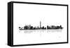 Las Vegas Nevada Skyline BG 1-Marlene Watson-Framed Stretched Canvas