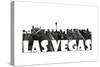 Las Vegas Nevada Skyline BG 2-Marlene Watson-Stretched Canvas