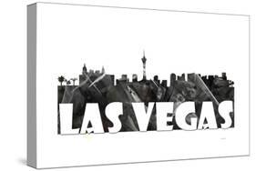 Las Vegas Nevada Skyline BG 2-Marlene Watson-Stretched Canvas