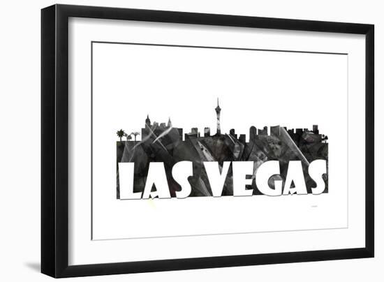 Las Vegas Nevada Skyline BG 2-Marlene Watson-Framed Giclee Print