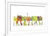 Las Vegas Nevada Skyline Clr 2-Marlene Watson-Framed Giclee Print