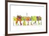 Las Vegas Nevada Skyline Clr 2-Marlene Watson-Framed Giclee Print