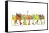 Las Vegas Nevada Skyline Clr 2-Marlene Watson-Framed Stretched Canvas