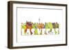 Las Vegas Nevada Skyline Clr 2-Marlene Watson-Framed Giclee Print