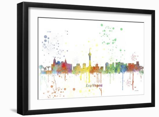 Las Vegas Nevada Skyline MCLR 1-Marlene Watson-Framed Giclee Print