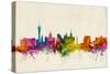 Las Vegas Nevada Skyline-Michael Tompsett-Stretched Canvas