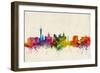 Las Vegas Nevada Skyline-Michael Tompsett-Framed Art Print